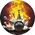 Bowling Flames Mylar Insert - 2"